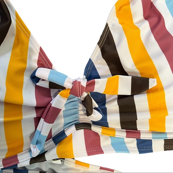 Striped 2 Piece Bikini Swimsuit Bathing suit size XXL - Picture 3 of 9